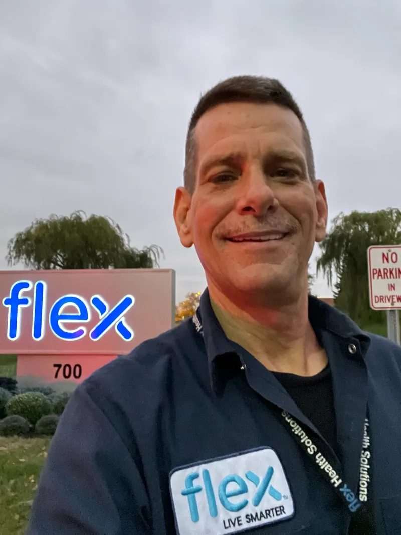 Murphy at Flex manufacturing facility
